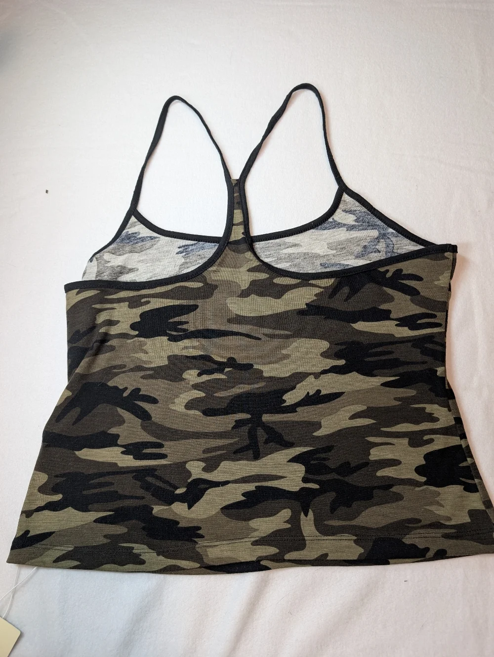 Halara Camo Print Racerback Crop Tank Top - Picture 2 of 5